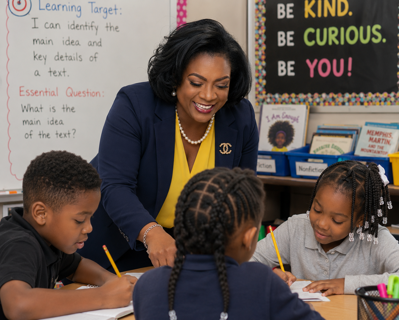 Dr. Baughans in classroom
